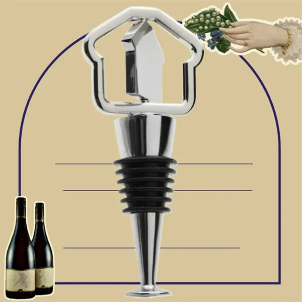 Laser Engraved House Shaped Wine Stopper Real Estate Gift