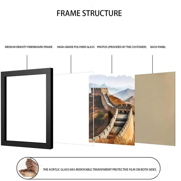 Dual-purpose hanging and standing photo frame