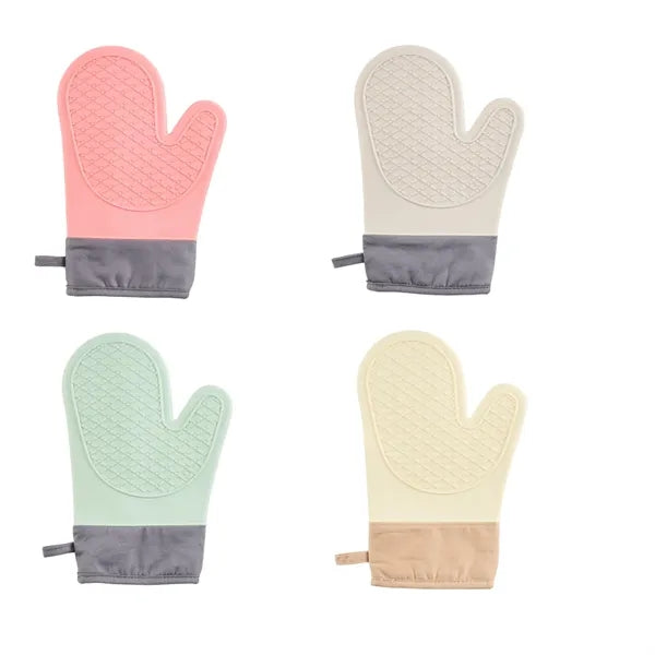 Silicone Heat Insulated Oven Mitts Gloves Free Shipping