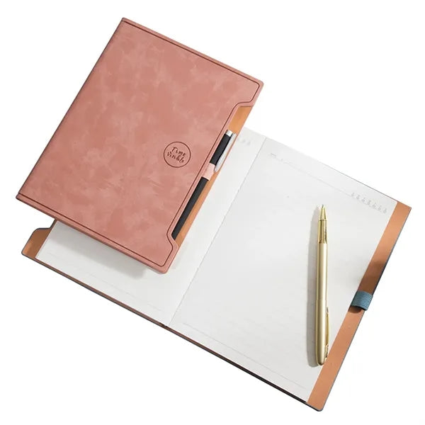 Leather Cover Notebook with Pen