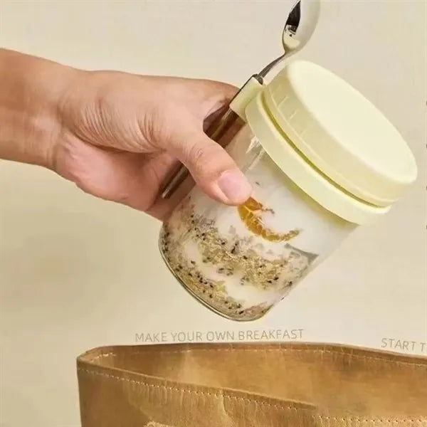 Glass Jar with Lid & Spoon