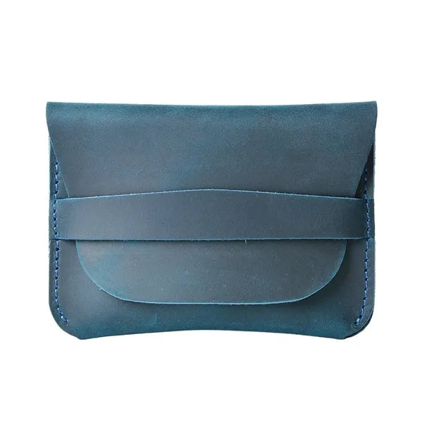 Crazy Horse Leather Minimalist Ultra-Slim Casual Card Holder