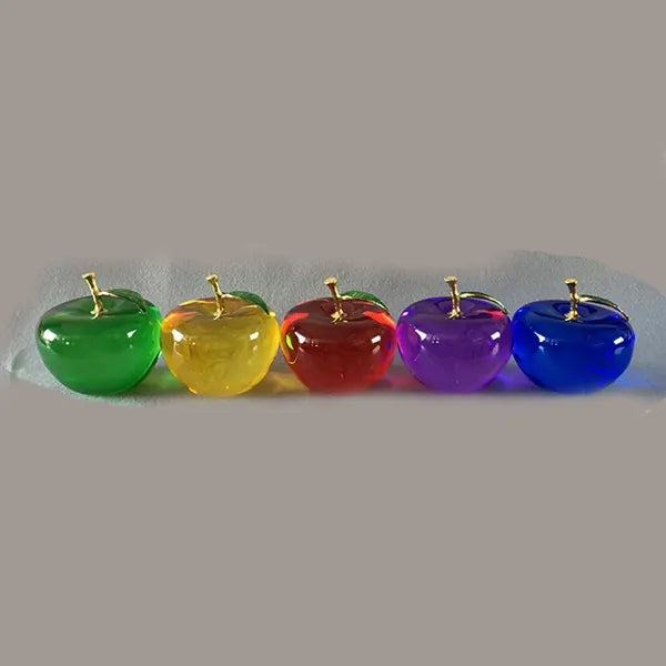 2.4In Crystal Apple Paperweight Craft Decoration