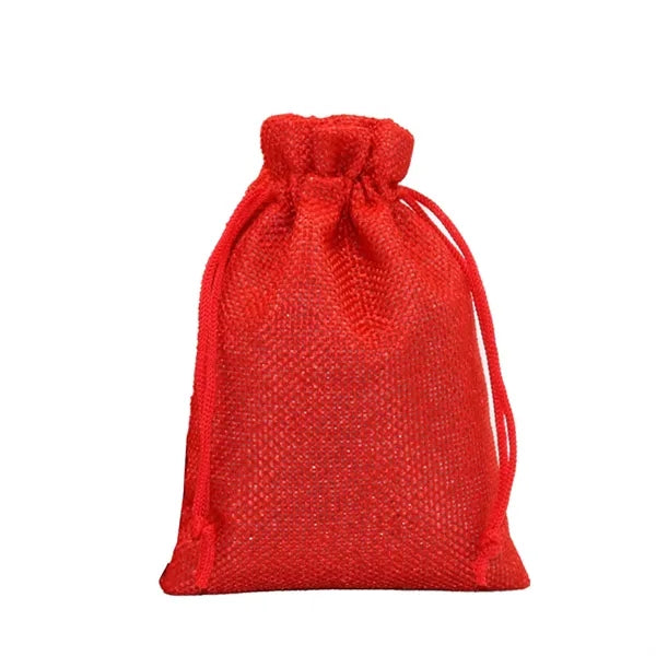 Burlap Drawstring Gift Pocket