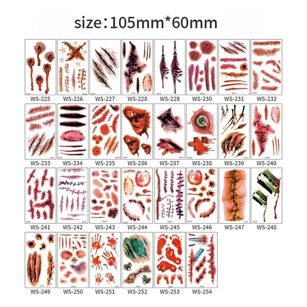 Temporary Tattoos Halloween Makeup Kit