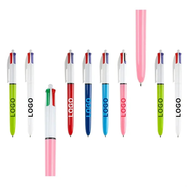 Multicolor Smooth Click Ballpoint Pen Free Shipping