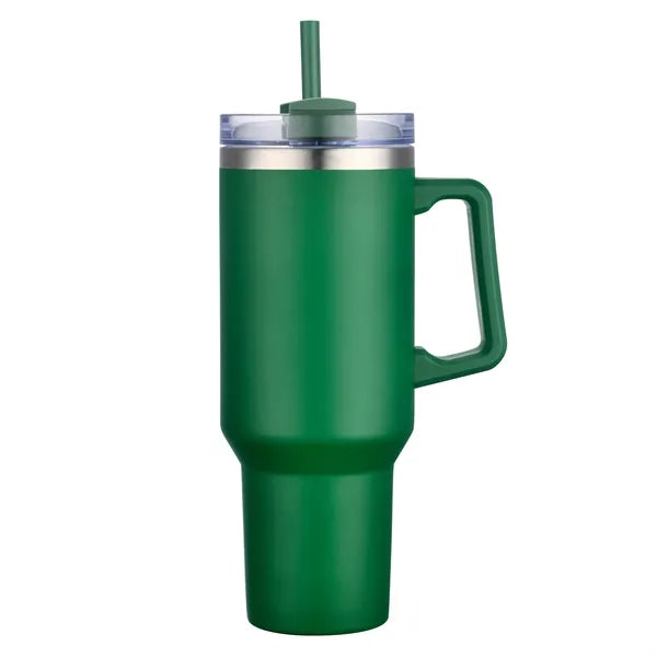 Aqueduct-V 40 Oz Tumbler Mugs with Straw (Double Walled)