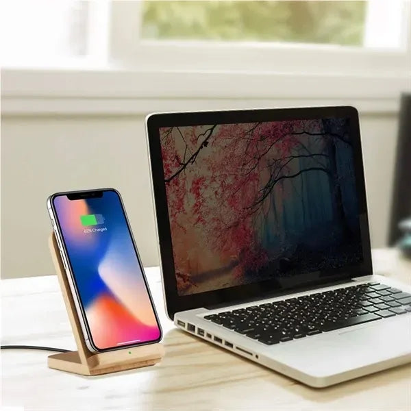 Bamboo Wireless Phone Stand