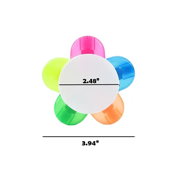 Five-In-One Floral Design Multi-Color Highlighter
