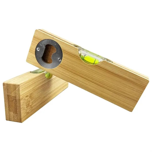 Bamboo Spirit Level Bottle Opener