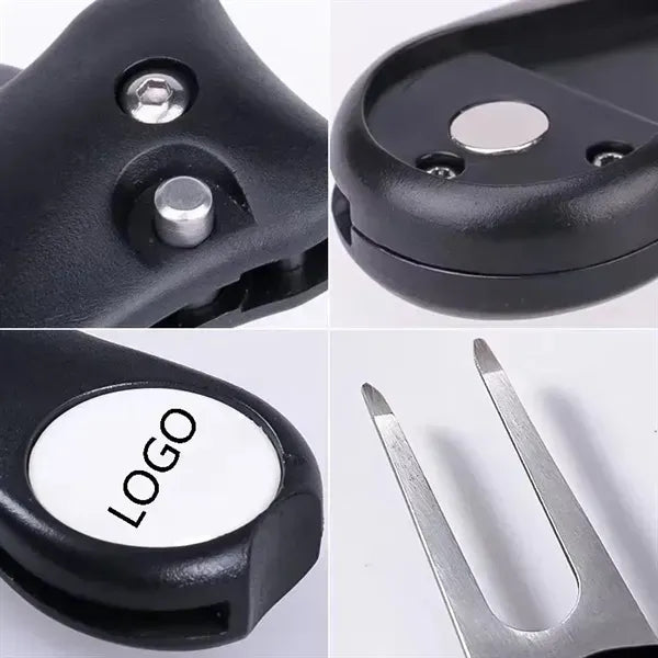 Collapsible Golf Divot Fixer ABS Steel with Magnetic Button