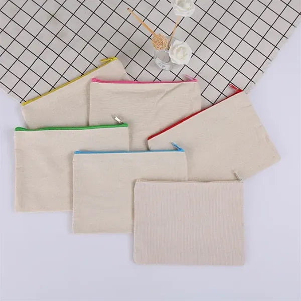 Creative Canvas Zipper Pencil Case