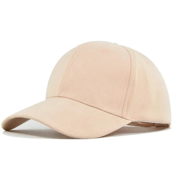 Suede Baseball Cap with Hard Top