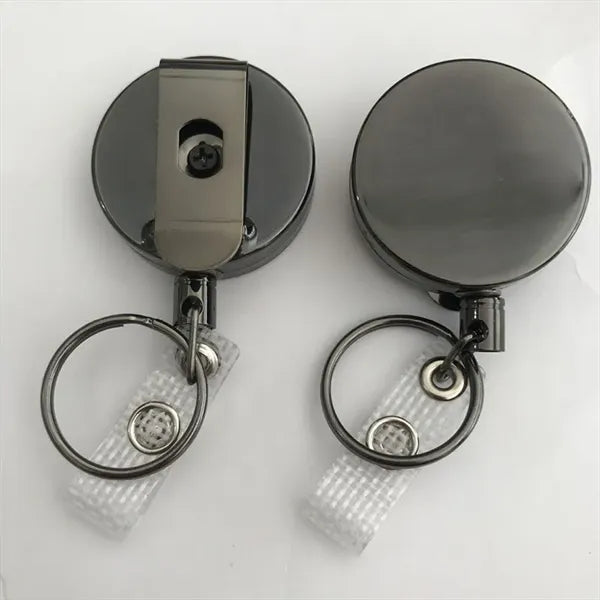 ID Badge Holder Reel with Clip and Keyring