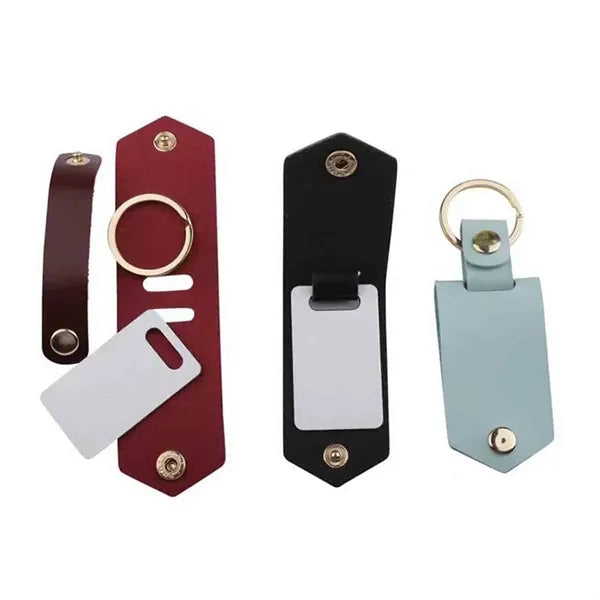 PU Leather DIY Photo Keychain