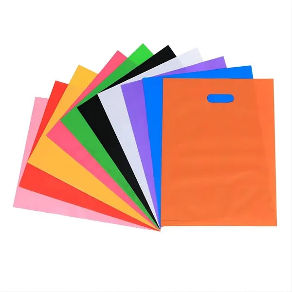 Soft PE Plastic Die Cut Shop Tote Bags