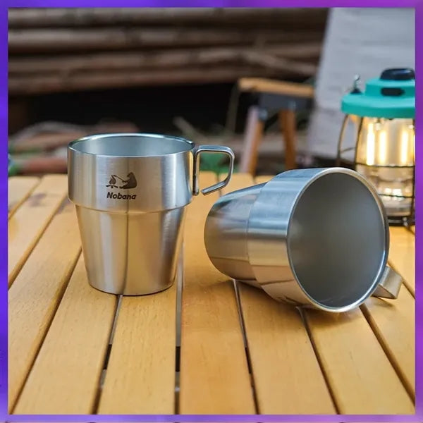 4pcs Stackable Stainless Steel Coffee Cups