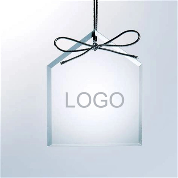 Beveled Crystal Glass House Ornament