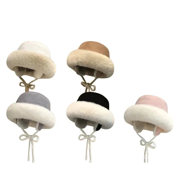 Windproof Plush Ear Flap Hat Fisherman Cap