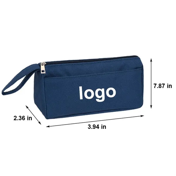 Stylish Logo-Print Pencil Case Minimalist Design