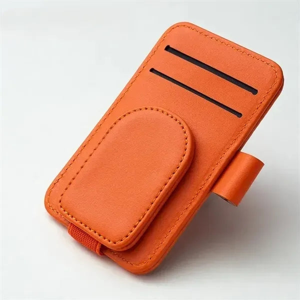 Magnetic PU Leather Car Eyeglass Holder