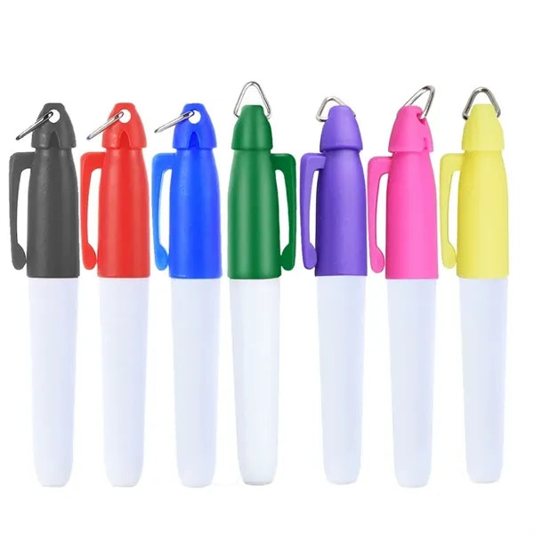 Golf Ball Line Marker Pen With Keychain Clip