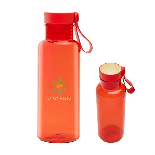 20 Oz. Case rPET Bottle with Bamboo Accent Lid and Silico...