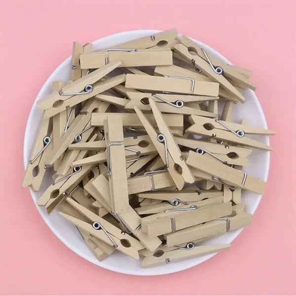 Vibrant Decorative Versatile Durable Wooden Photo Clips