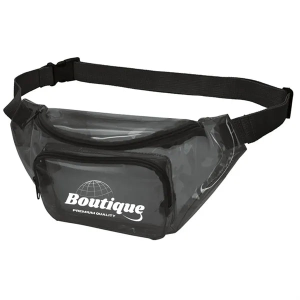 Transparent Fanny Pack Waterproof Double Pocket Waist Bag
