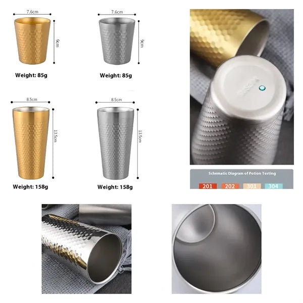 15oz Hammer-patterned Stainless Steel Tumbler