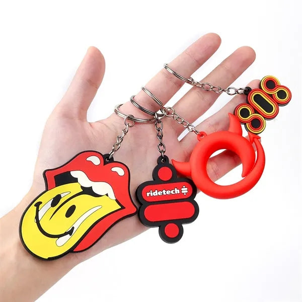 PVC 3D Key Tag Keychain Charms