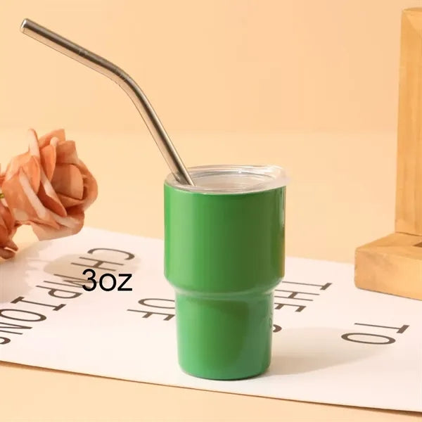 Small Tumblers with Lids and Straws