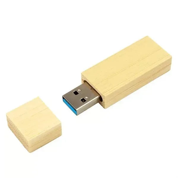 High-Speed Bamboo Wooden USB 3.0 Flash Drive - 32GB Capacity