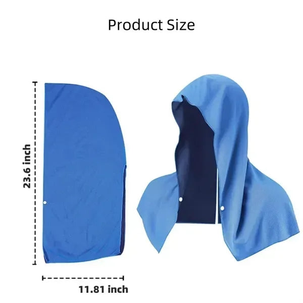 Cooling Hooded Towel - Quick Dry Beach Cover-Up
