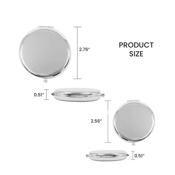 Double-Sided Round Pocket Mirror - Travel Makeup Tool