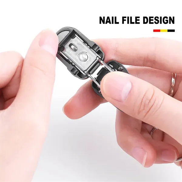 3-In-1 Stainless Steel Folding Nail Clipper Keychain