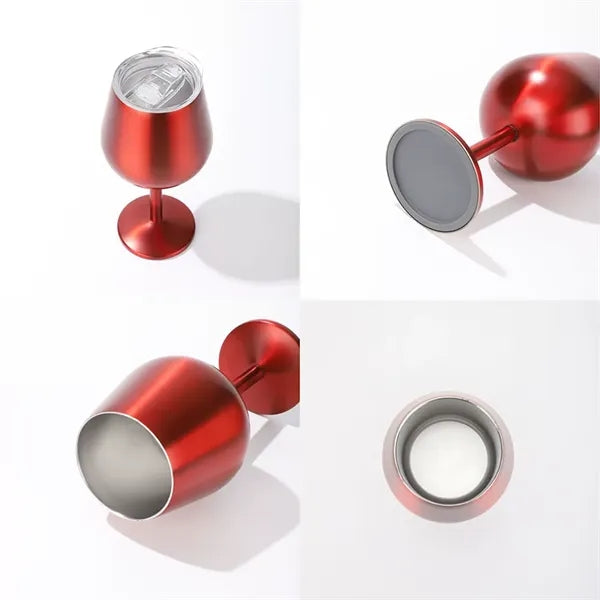 10oz Stainless Steel Stemmed Wine Goblet Cup