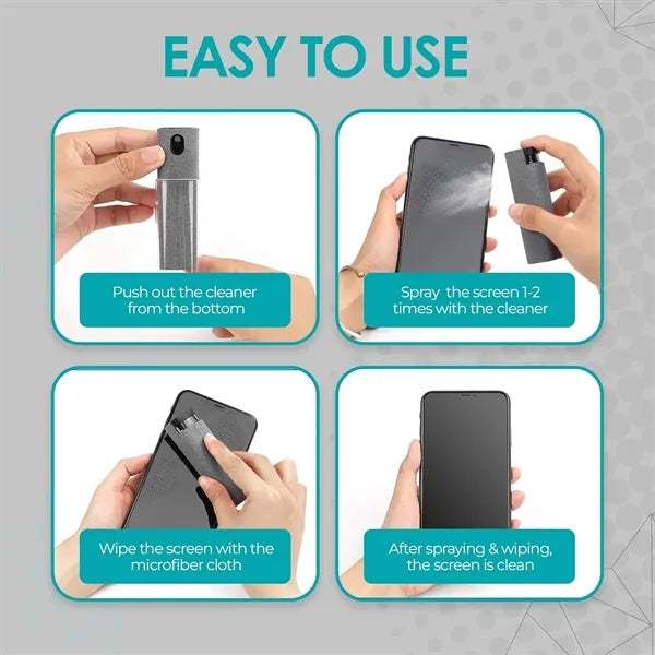 2-in-1 Screen Spray & Microfiber Cloth