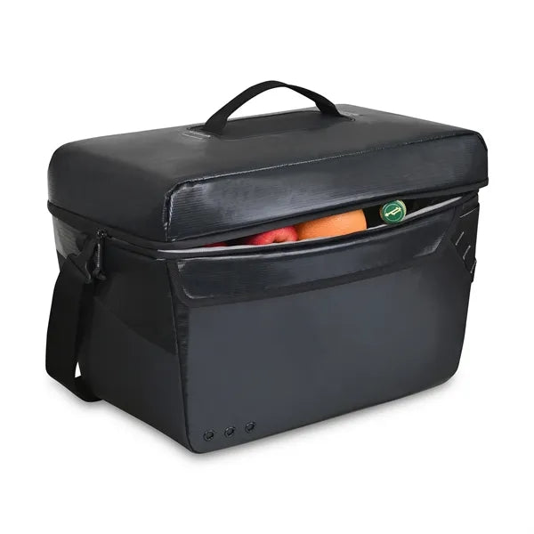PVC Sling Insulated Cooler Bag With A Front Mesh Pocket