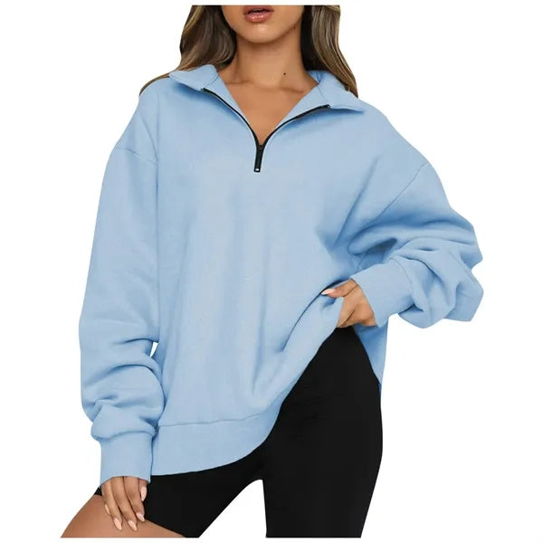 Travel Hoodie Women's Half-Zip Pullover Sweatshirt