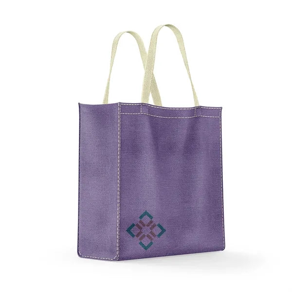 RPET 80 GSM PP Non-Woven Tote Bag w/ Custom Print - 8"W x