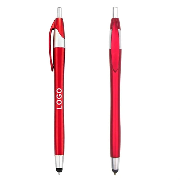 2-in-1 Retractable Screen-Safe Tip Stylus Ballpoint Pen