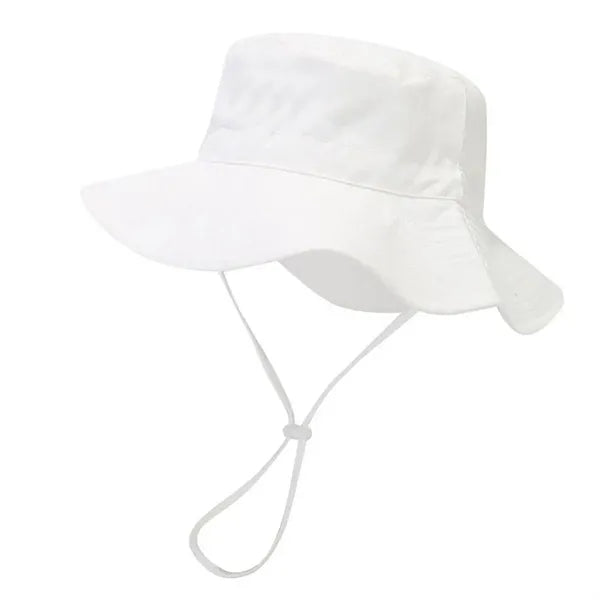 Foldable Kids' Breathable Sun Hat with Adjustable Chin Strap