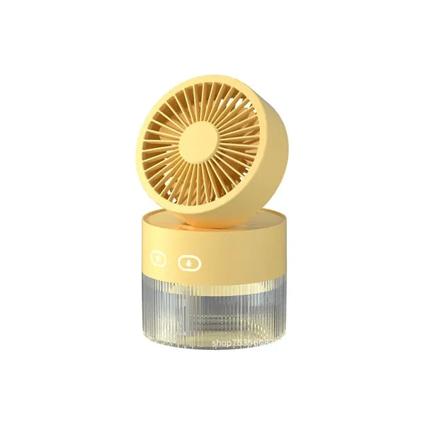 Adjustable Portable Mini Desktop 3-Speed Fan with Mist Spray