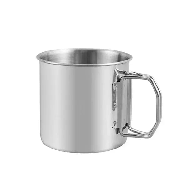 11.8oz Folding Handle Metal Camping Mug