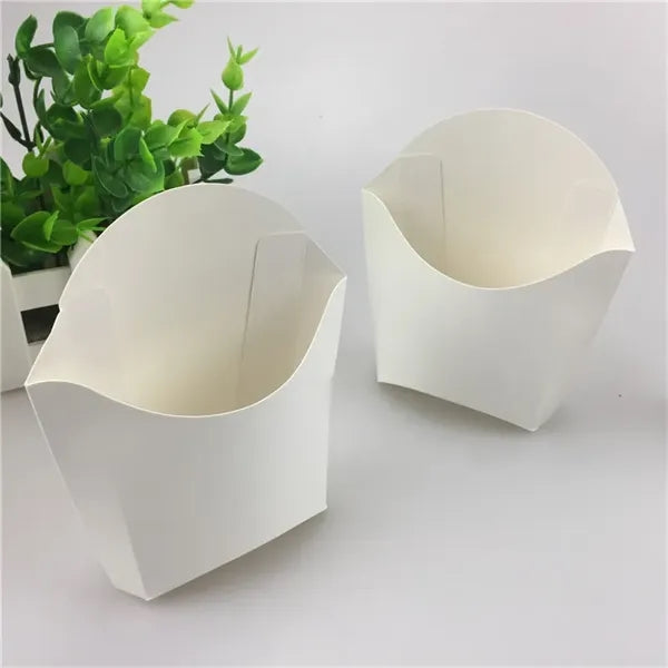 Disposable White French Fry Box