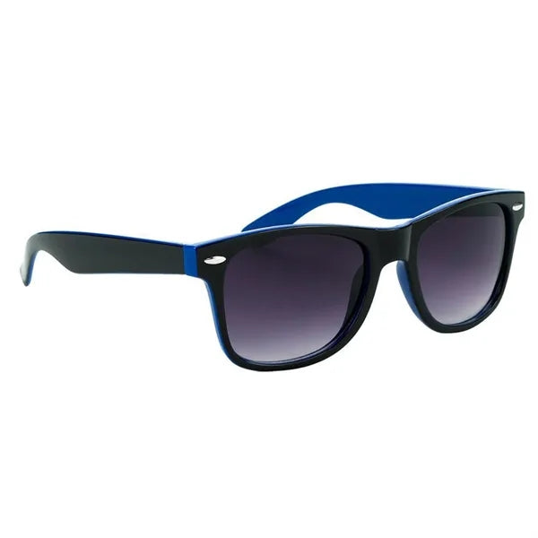 Two-Tone Translucent Mirrored Malibu Sunglasses