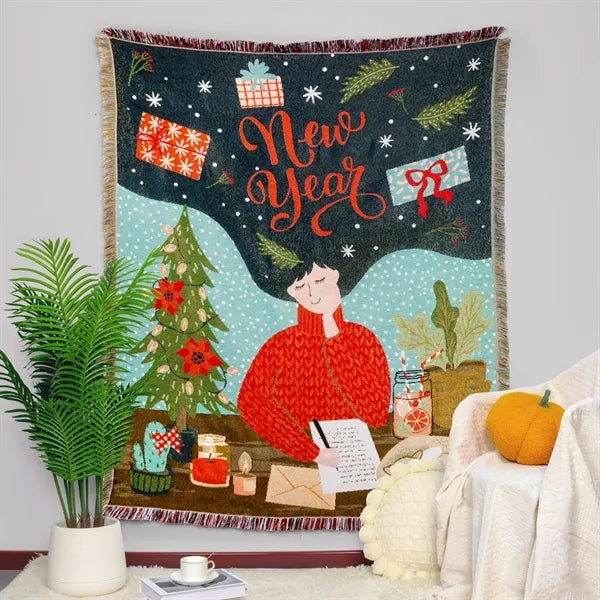 Cotton Woven Throw Blanket