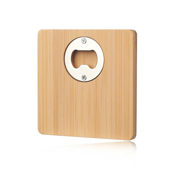 Bamboo Coaster with Opener