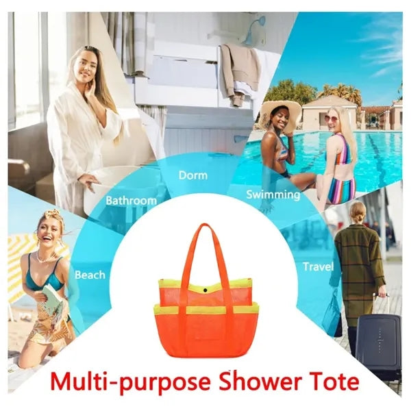 Beach Large Shower Mesh Tote Bag